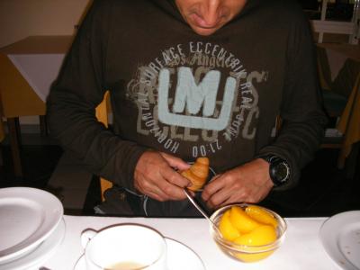 luego desayuno en el buffet libre