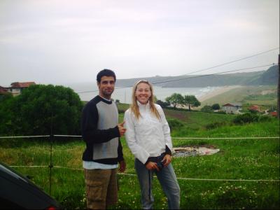 Ayer visita de Franky y Paula a la surfhouse del Xagó Surfcamp
