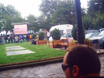 así que acabamos viendo el campeonato desde las pantallas gigantes...